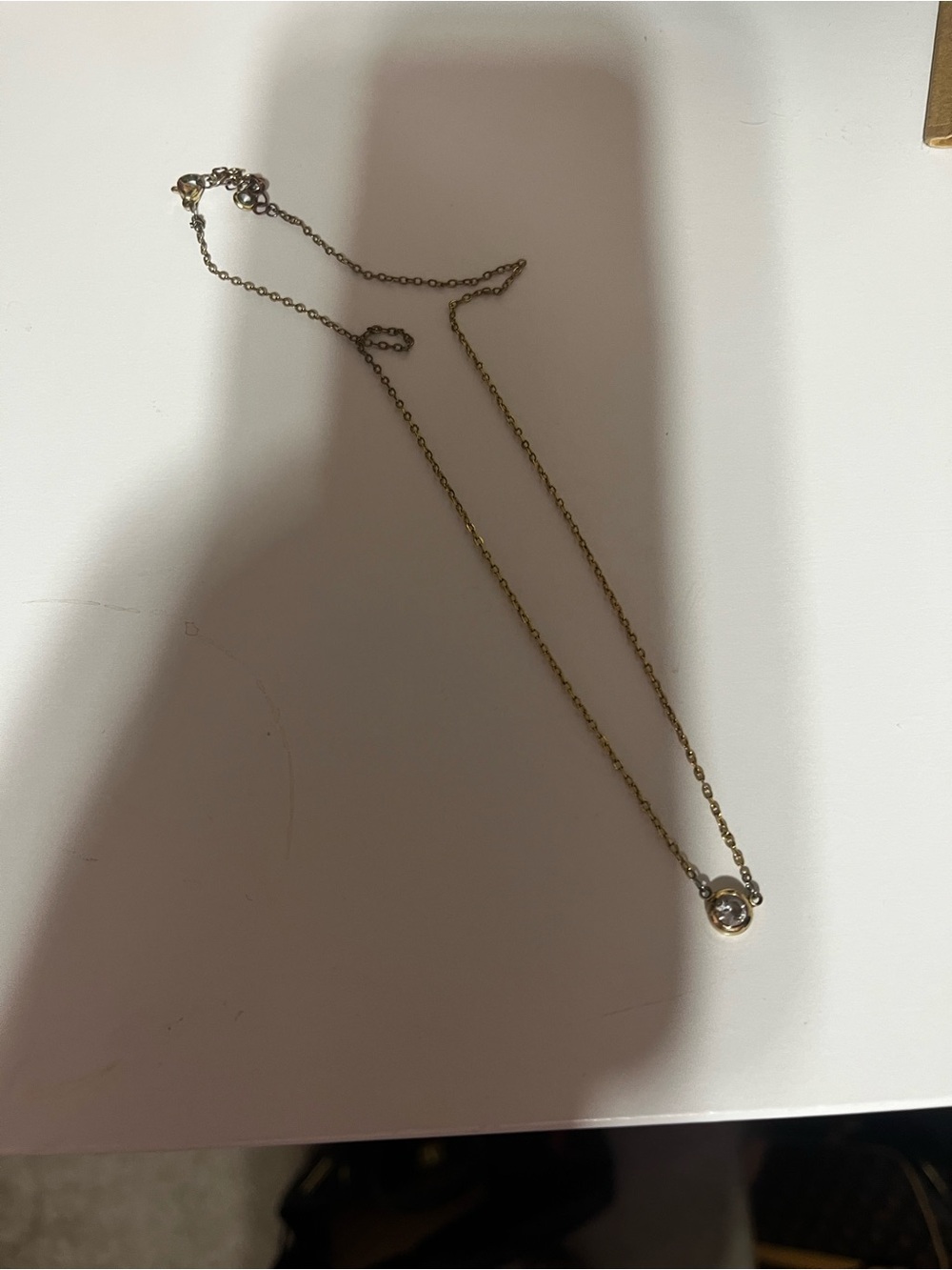 Minimal quiet luxury classic old money faux diamond necklace